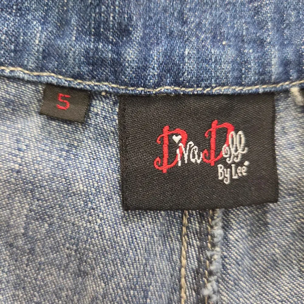 Diva Doll by Lee Denim Jean Shorts Junior 5 Womens XS Low Rise Y2K Festival